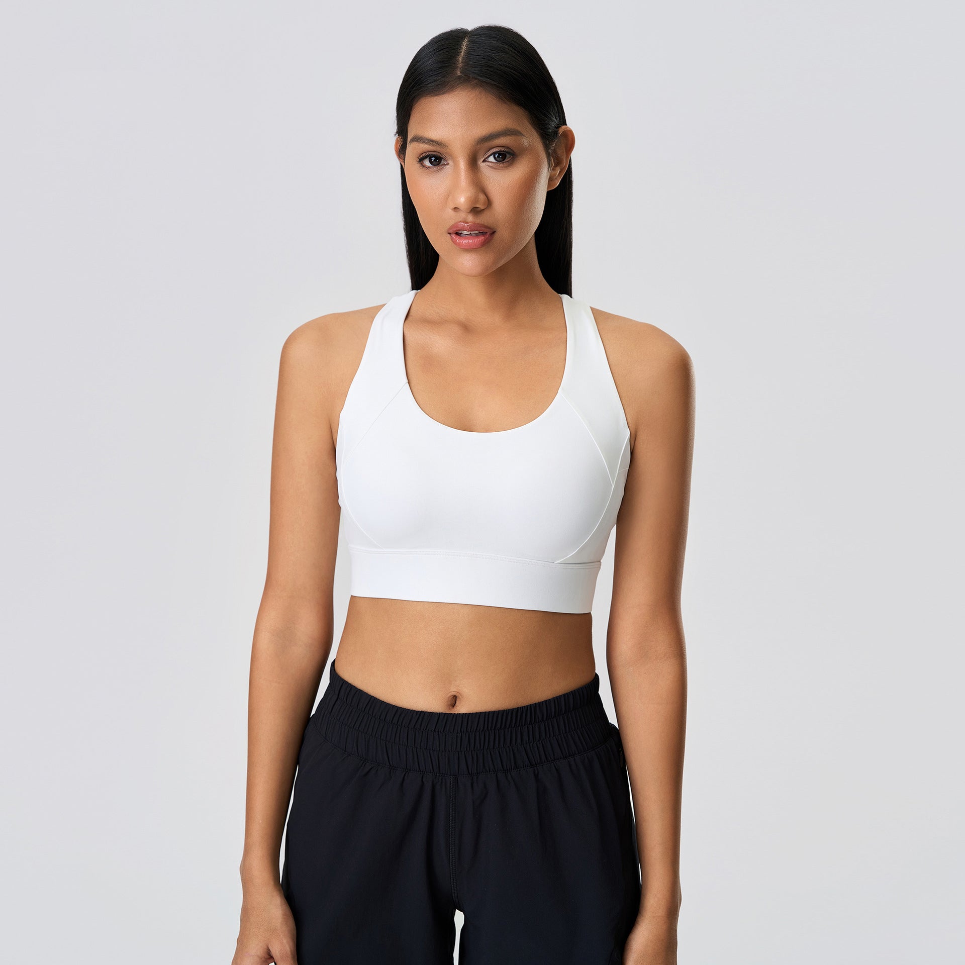 Semi-Fixed Cup Hook-Back Adjustable Fit Sports Vest-Multicolor