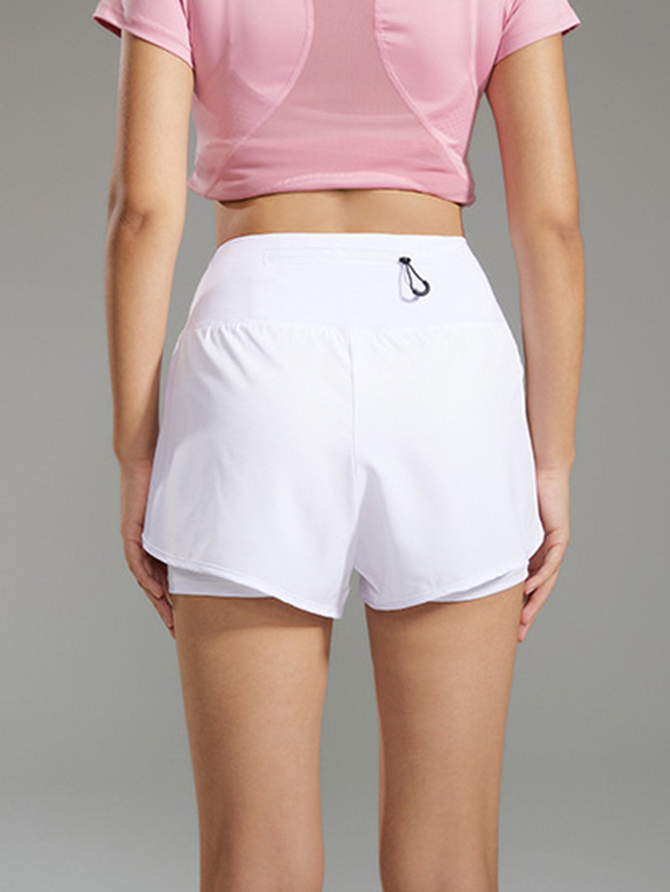 High Waisted Zipper Pocket Shorts