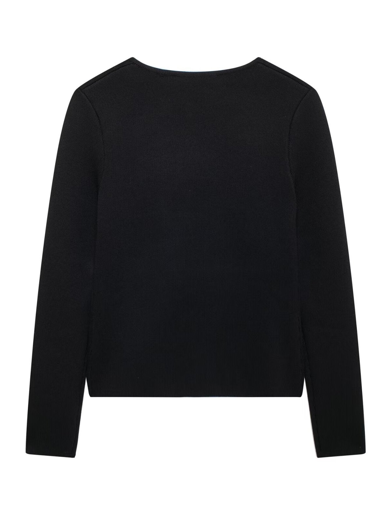 Elegant Asymmetric Button Knit Cardigan