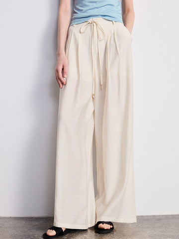 TOYOUTH Drawstring Waist Lightweight Casual Pants