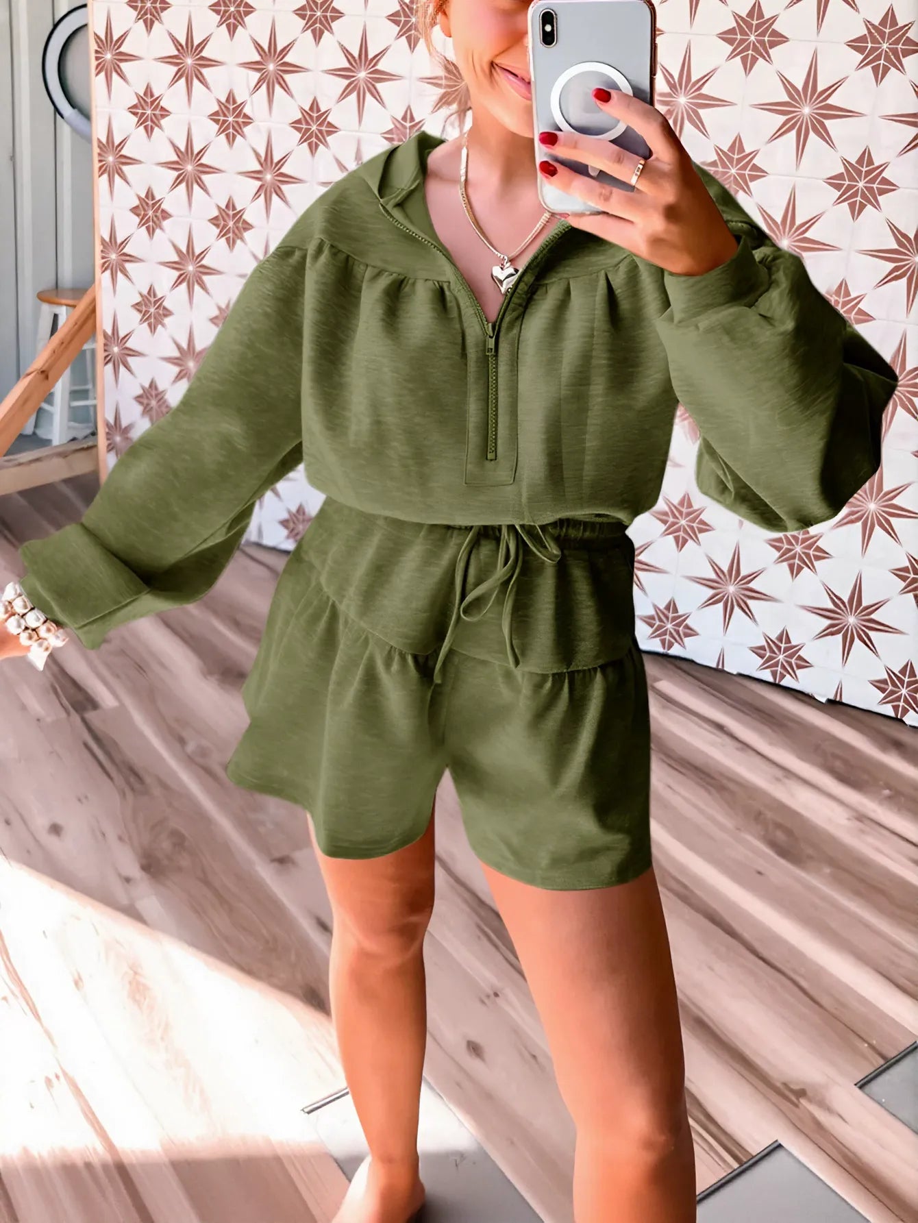 Zip Up Fleece Romper Playsuit