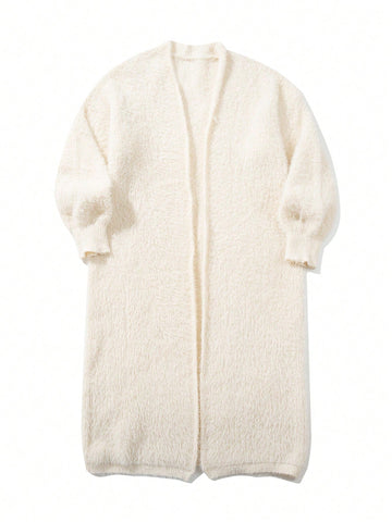 Cozy Plush Longline Knit Cardigan