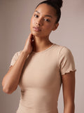 Seamless Lettuce Edge Yoga T Shirt
