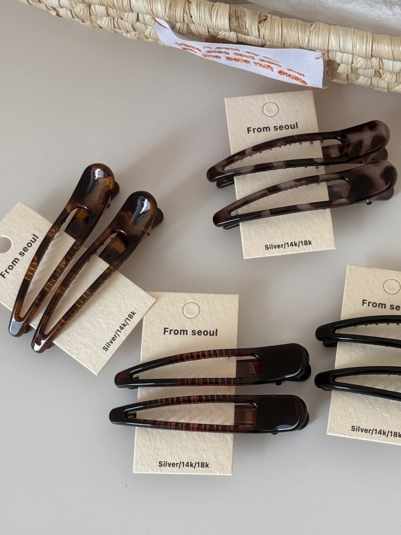 Minimalist Tortoise Shell Hair Clip