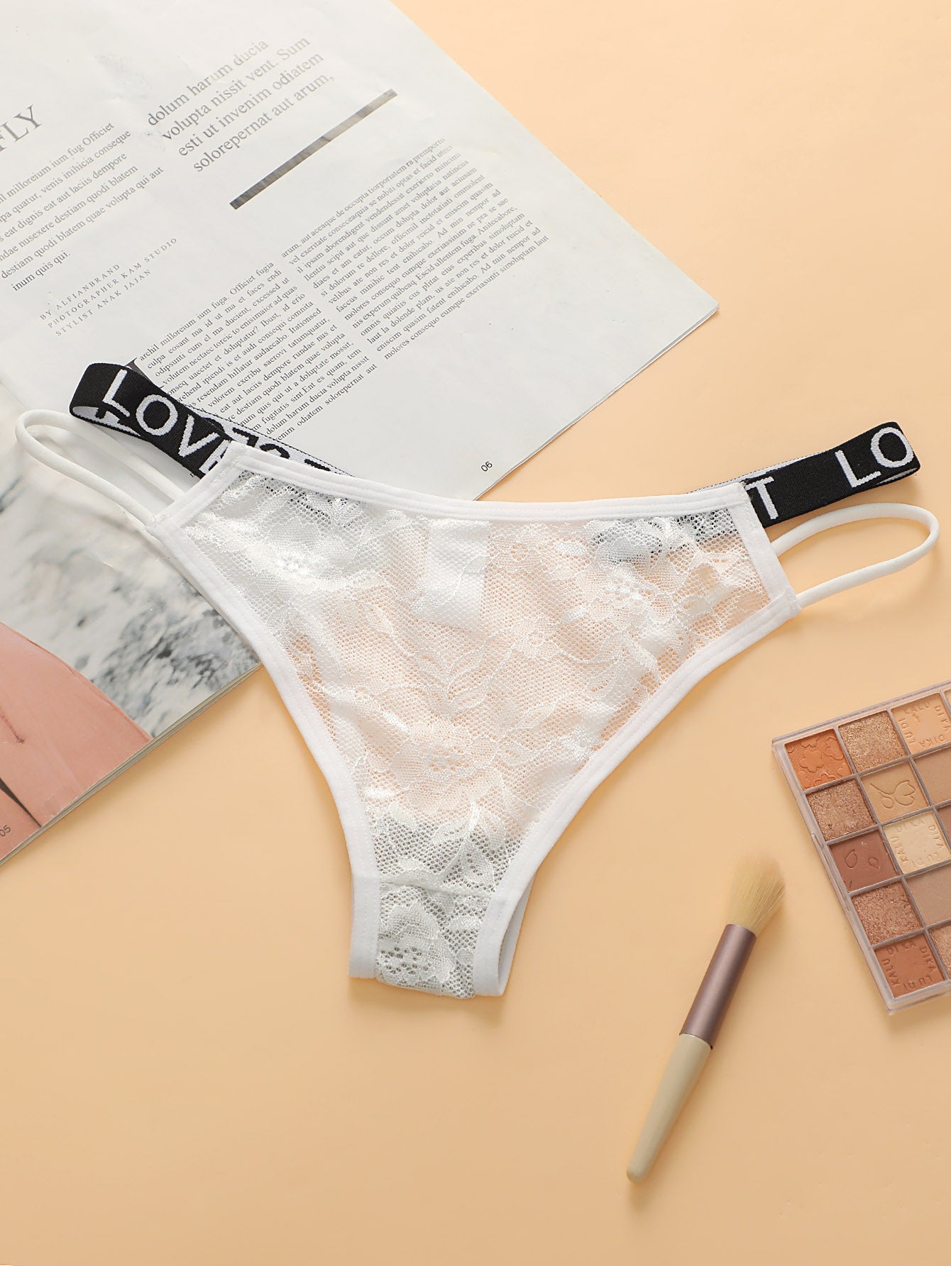 Sexy Lace Strappy Letter Panties