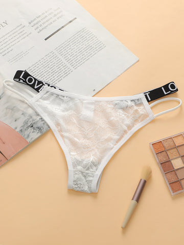 Sexy Lace Strappy Letter Panties
