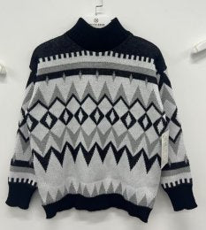 Cozy Fair Isle Mock Neck Sweater