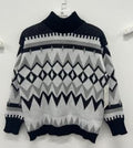 Cozy Fair Isle Mock Neck Sweater