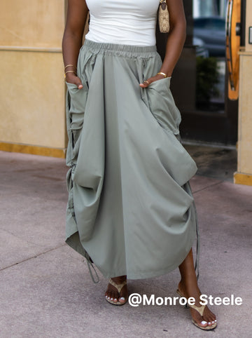 Boho Flowy Cotton Maxi Skirt