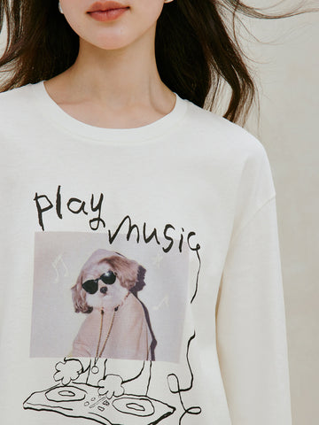 Soft Cotton Graphic Long Sleeve Tee
