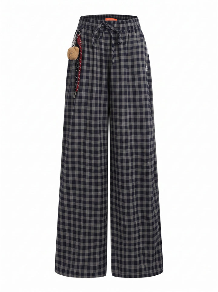 Comfy Plaid Wide Leg Pants