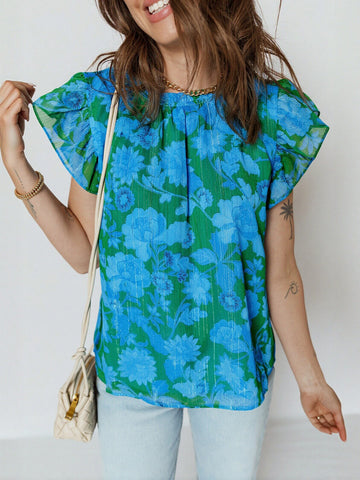 Floral Puff Sleeve Blouse