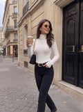 Slim Fit Ribbed Turtleneck Tee