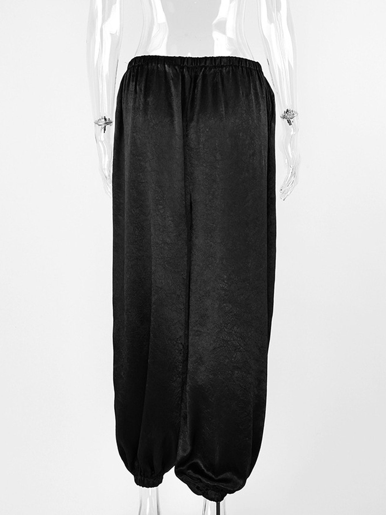 Shimmering High Waisted Cuffed Pants
