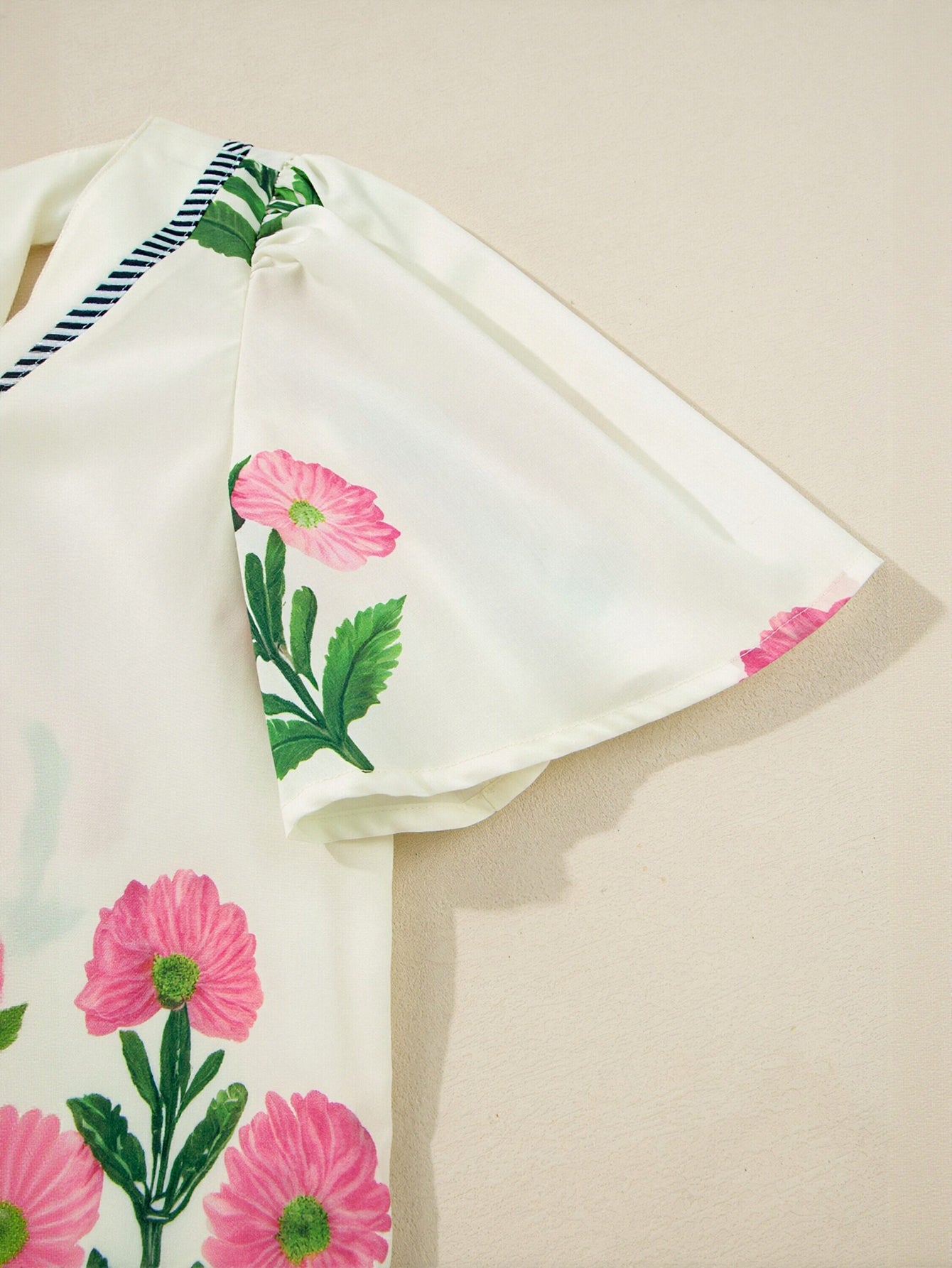 Embroidered Smocked Mini Dress