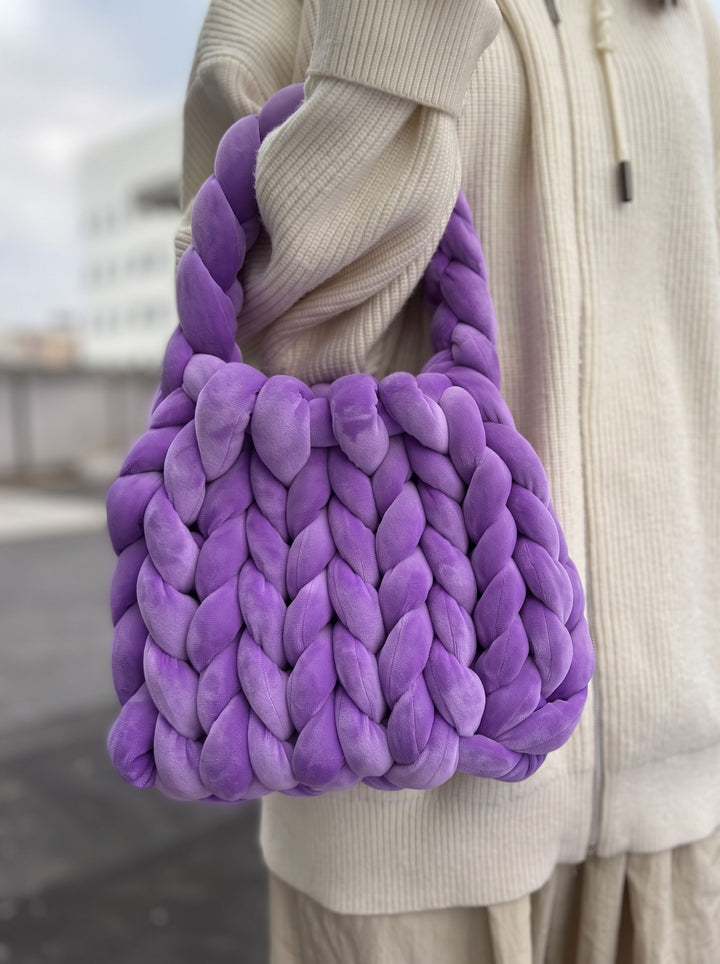 Plush Chunky Knit Handbag