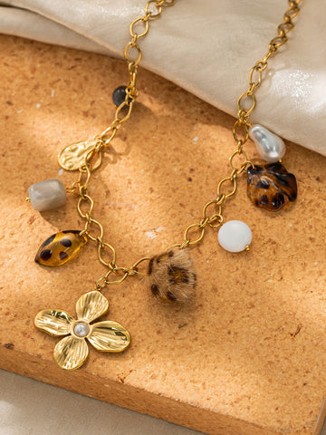Boho Chic Statement Charm Necklace