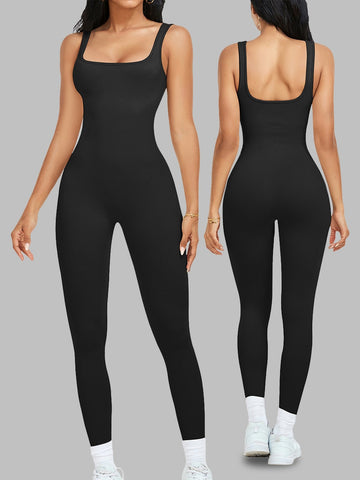 Sculpting Ribbed Seamless Workout Jumpsuit
