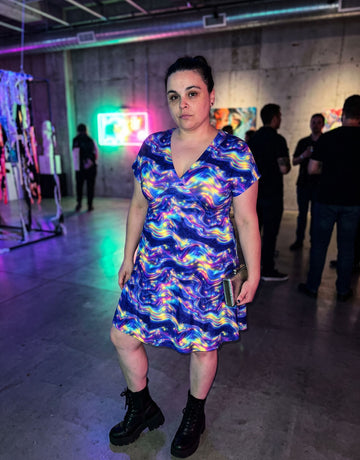 Beautiful  Cosmic Nebula Print Mini Dress