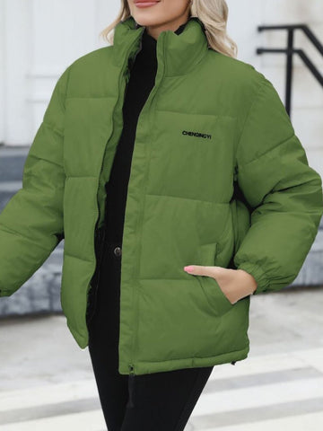 Oversized Stand Collar Puffer Jacket