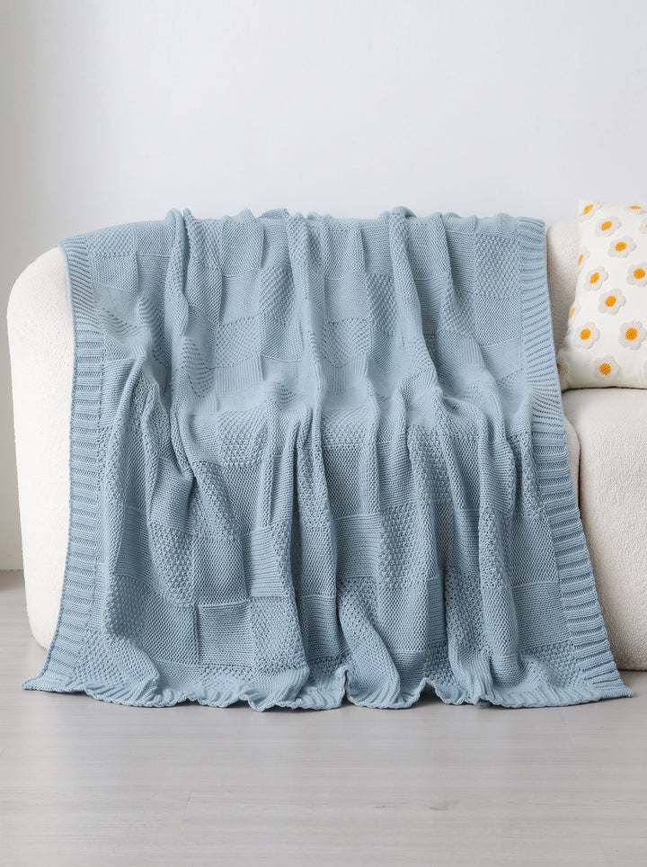Soft Chunky Knit Textured Throw Blanket