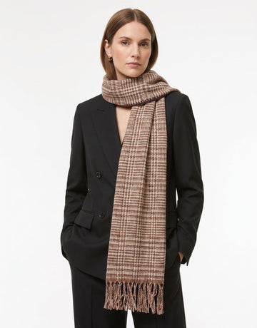 Classic Plaid Soft Fringe Scarf