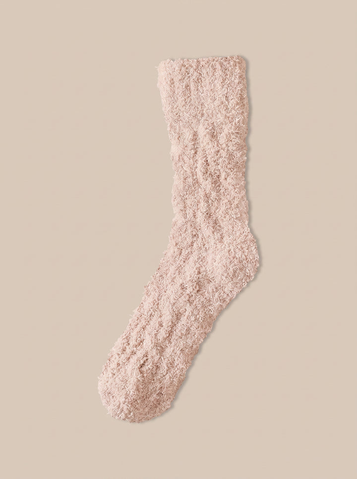 Cozy Plush Cable Knit Socks