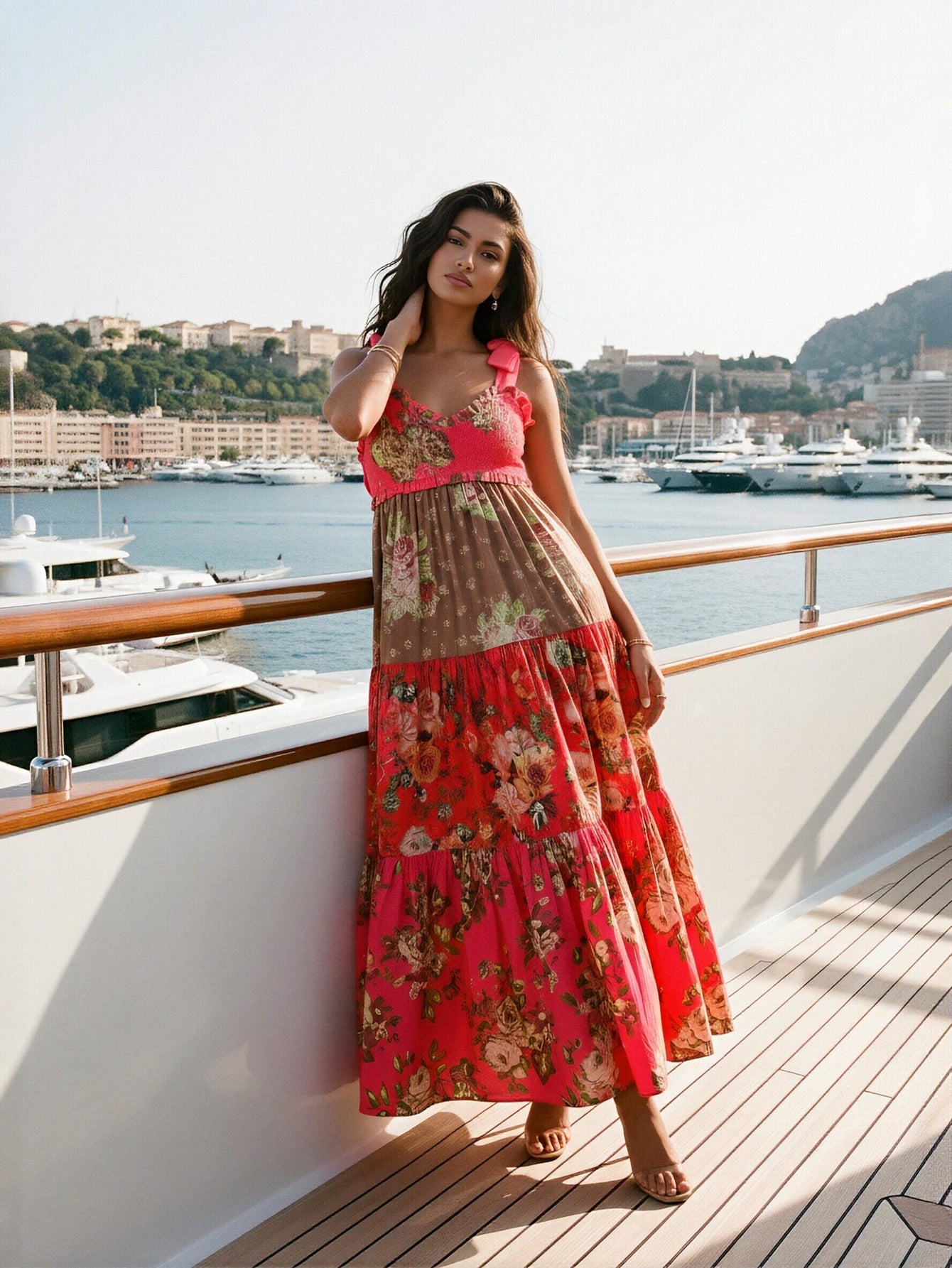 Floral Smocked Tiered Maxi Dress