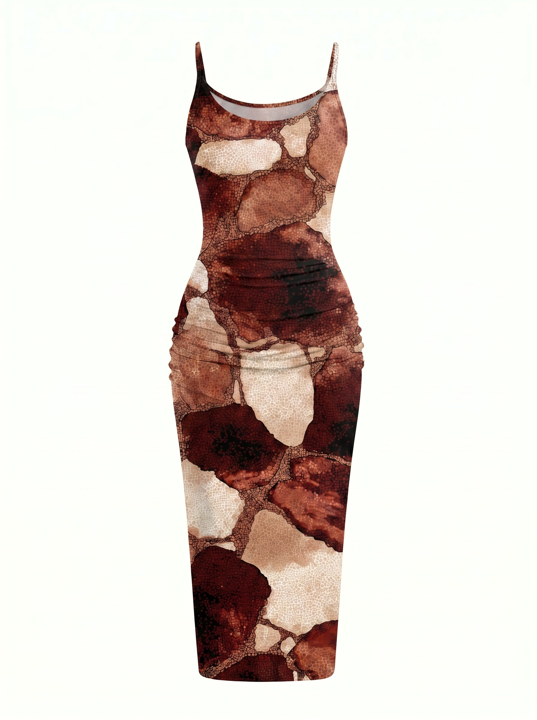 Norah ZHAO's Giraffe Print Midi Dress