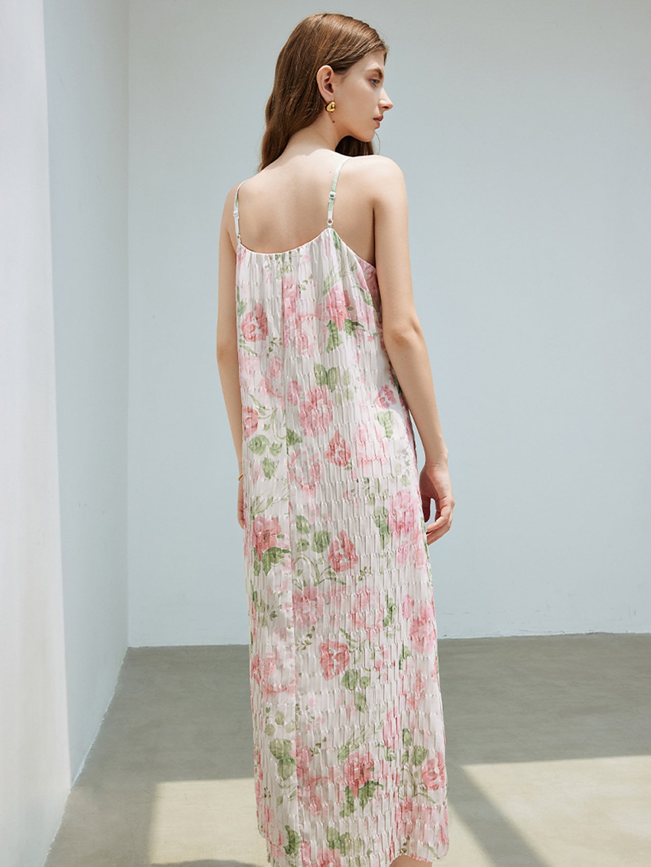Sleeveless Printed Casual Maxi Dress