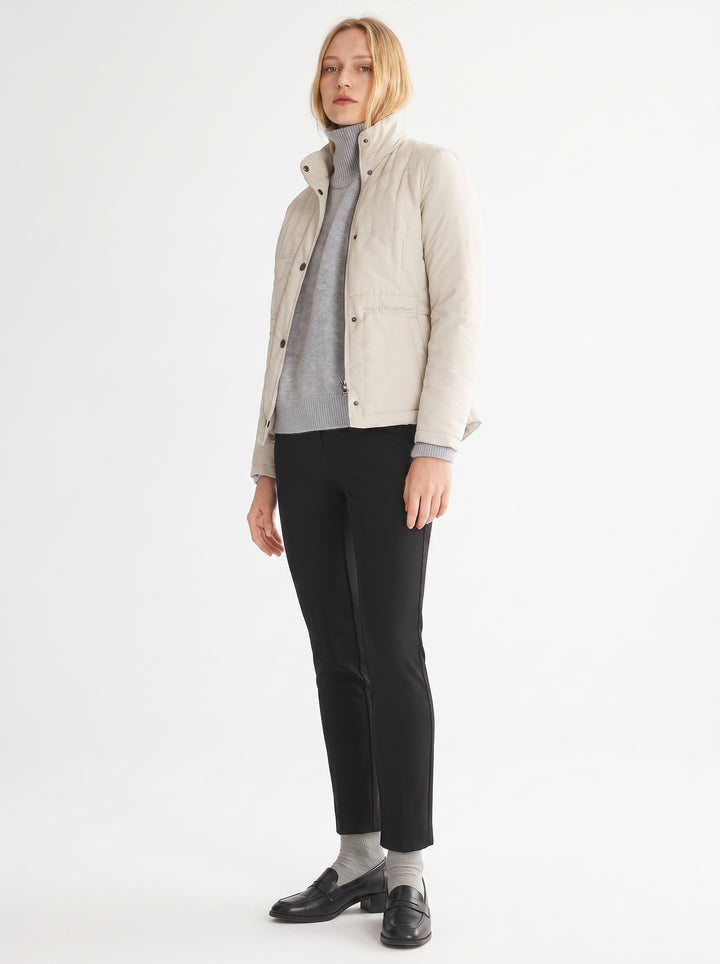 Tailored Quilted Stand Collar Puffer Jacket