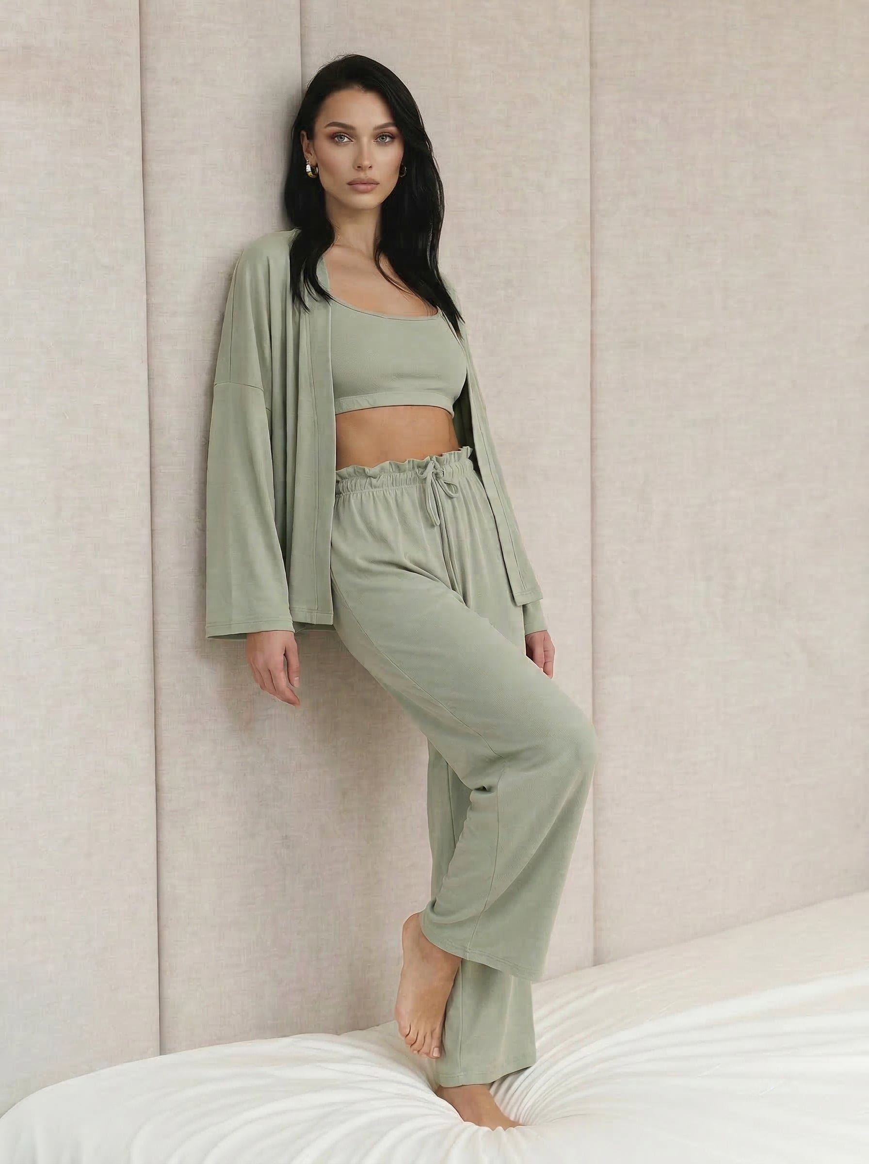 Strap Top Lounge Modern Pajama Set