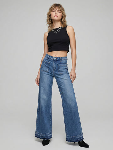 Low Stretch High Rise Flared Jeans