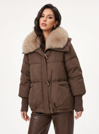 Faux Fur Collar Puffer Jacket