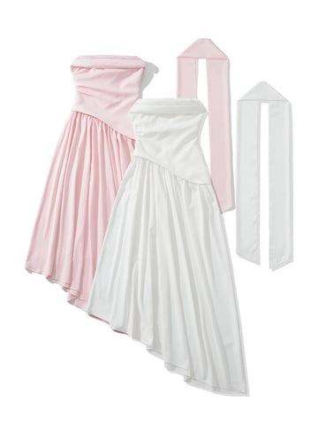 Elegant Draped Corset Maxi Dress