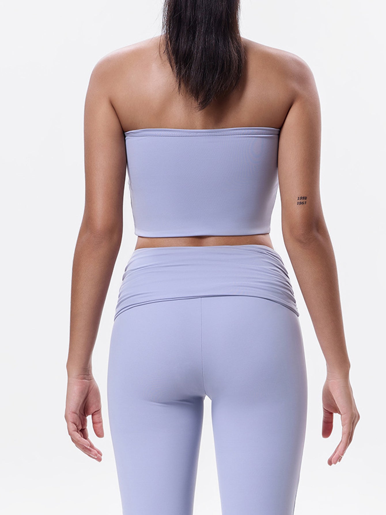 Seamless Strapless Twist Yoga Pant Set