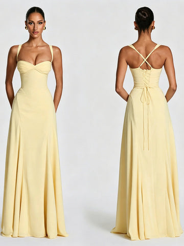 Elegant Fitted Burgundy Maxi Dress