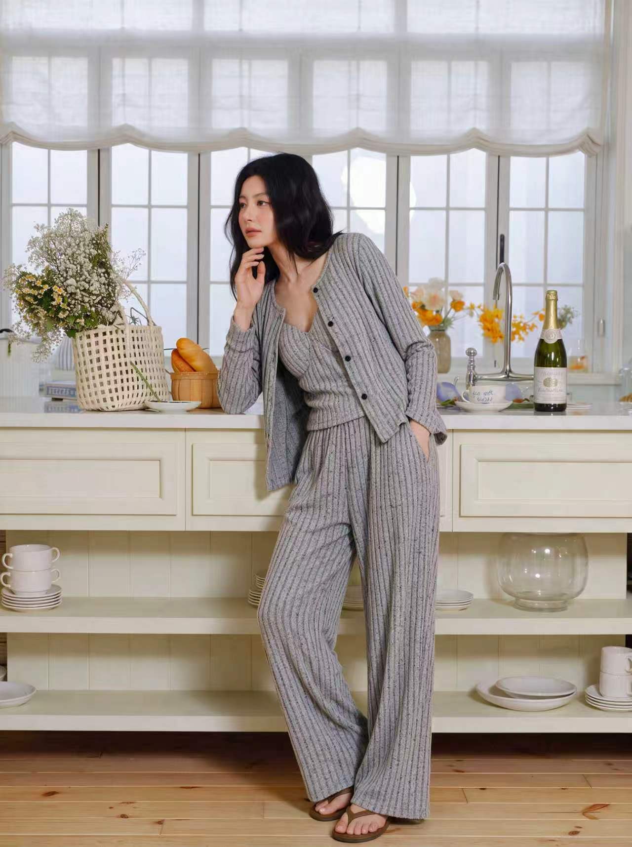 Cozy Ribbed Knit Lounge Set