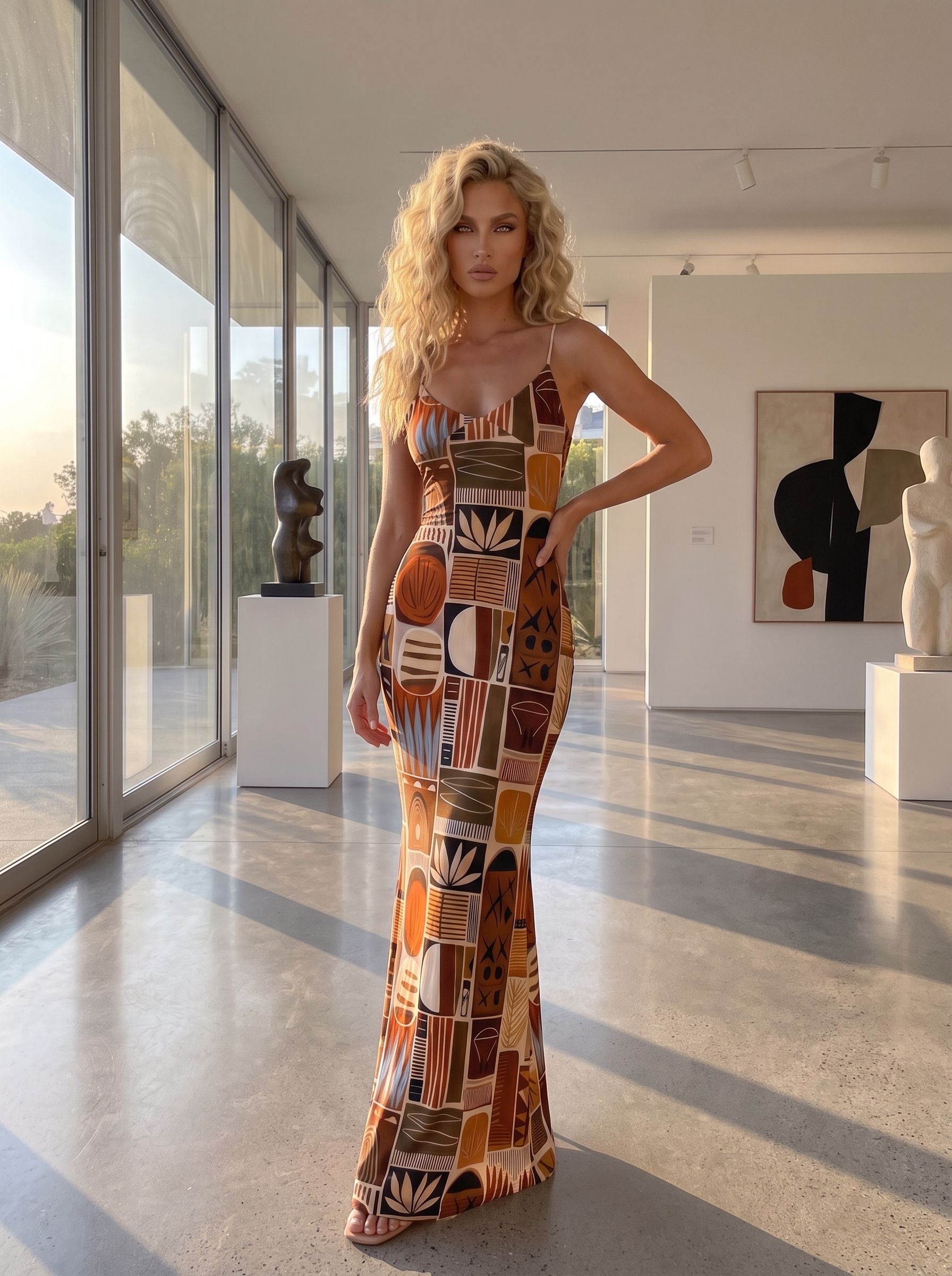 Cindy Divine's Tribal Print Maxi Dress