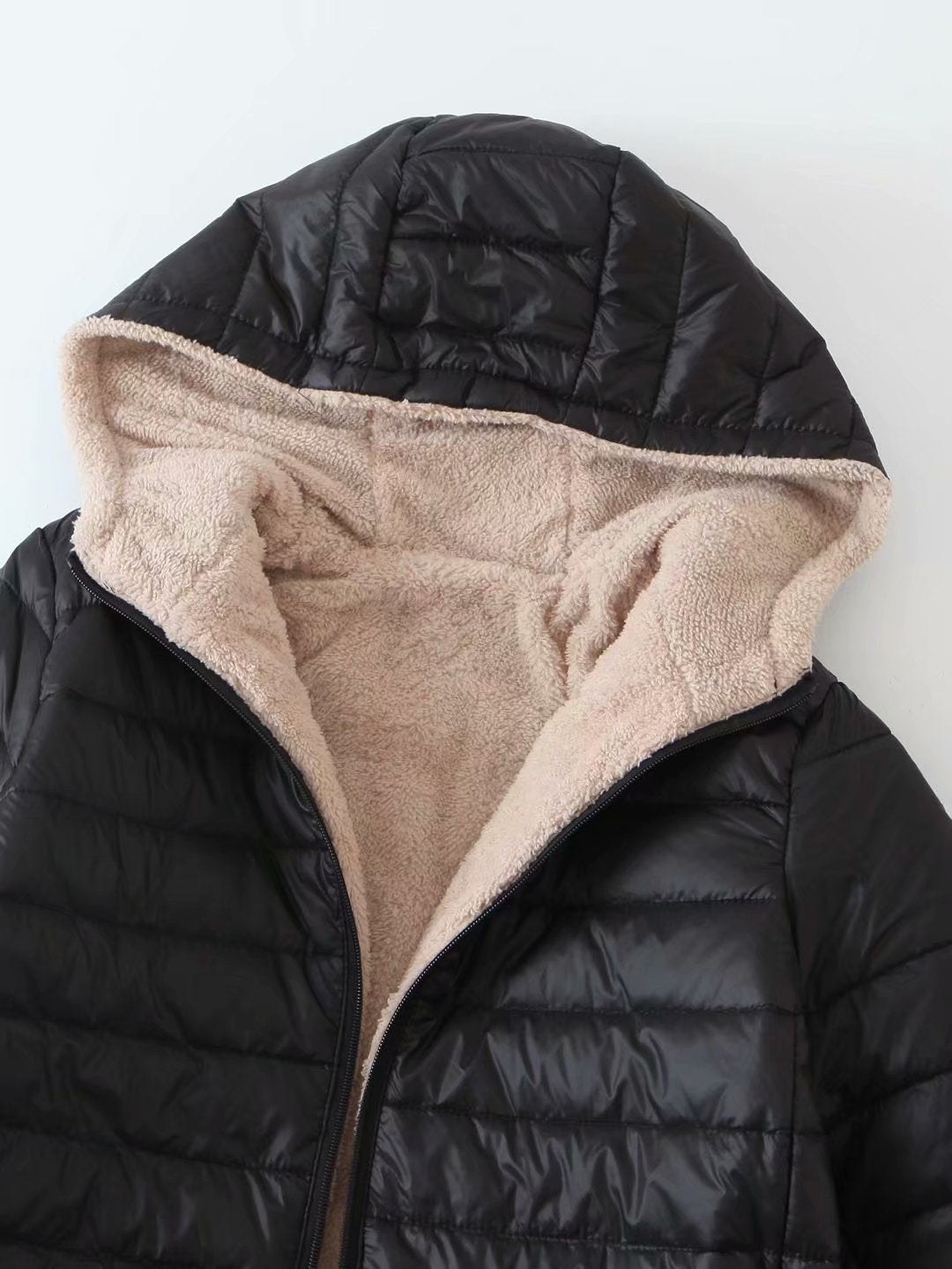 Fleece Lined Quilted Puffer Jacket