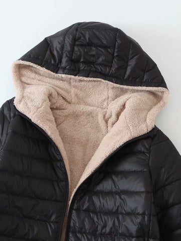 Fleece Lined Quilted Puffer Jacket