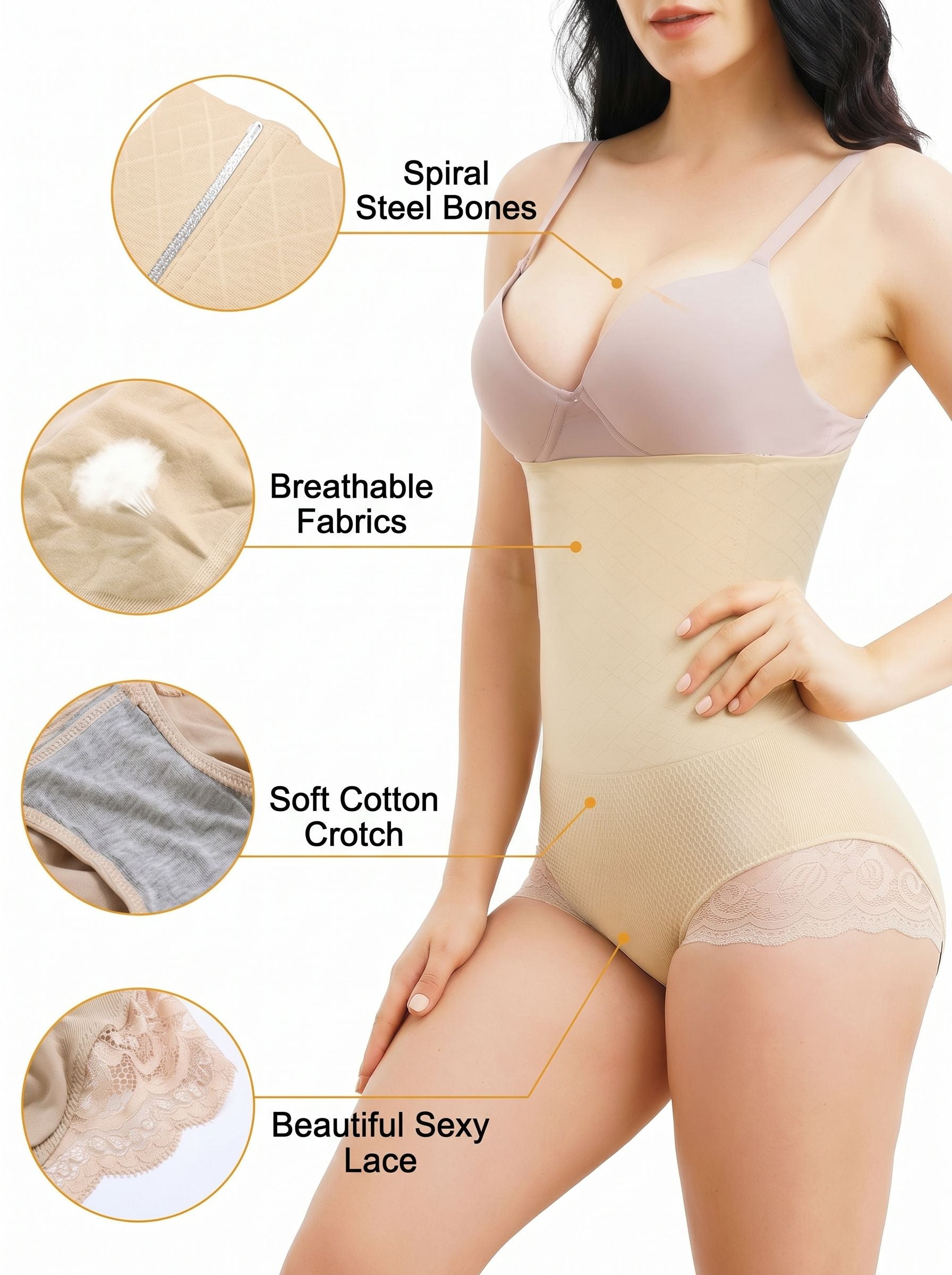 Seamless Tummy Control Shapewear Bodysuit
