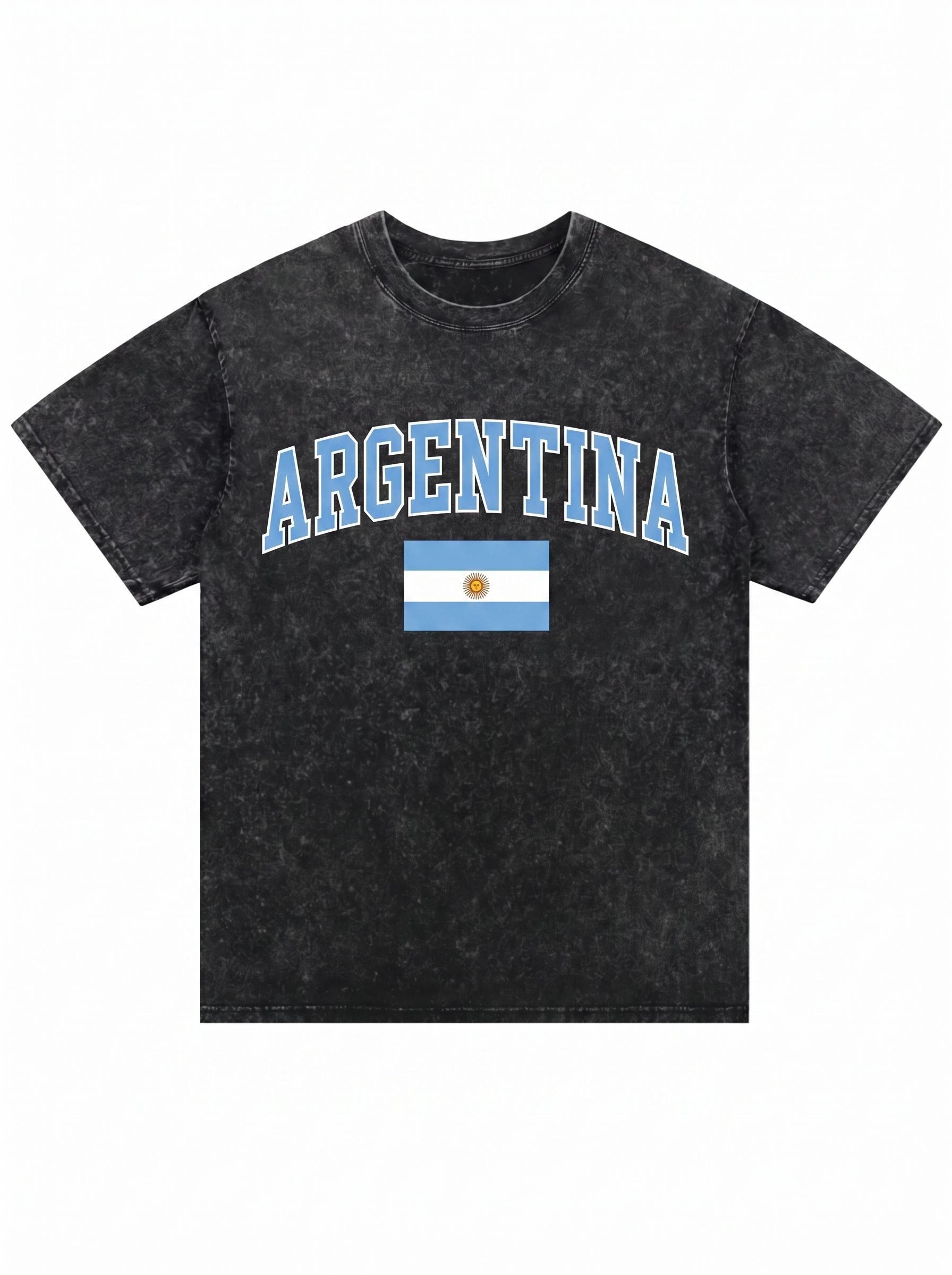 World Cup 2026 Vintage Washed Argentina Graphic  T-Shirt