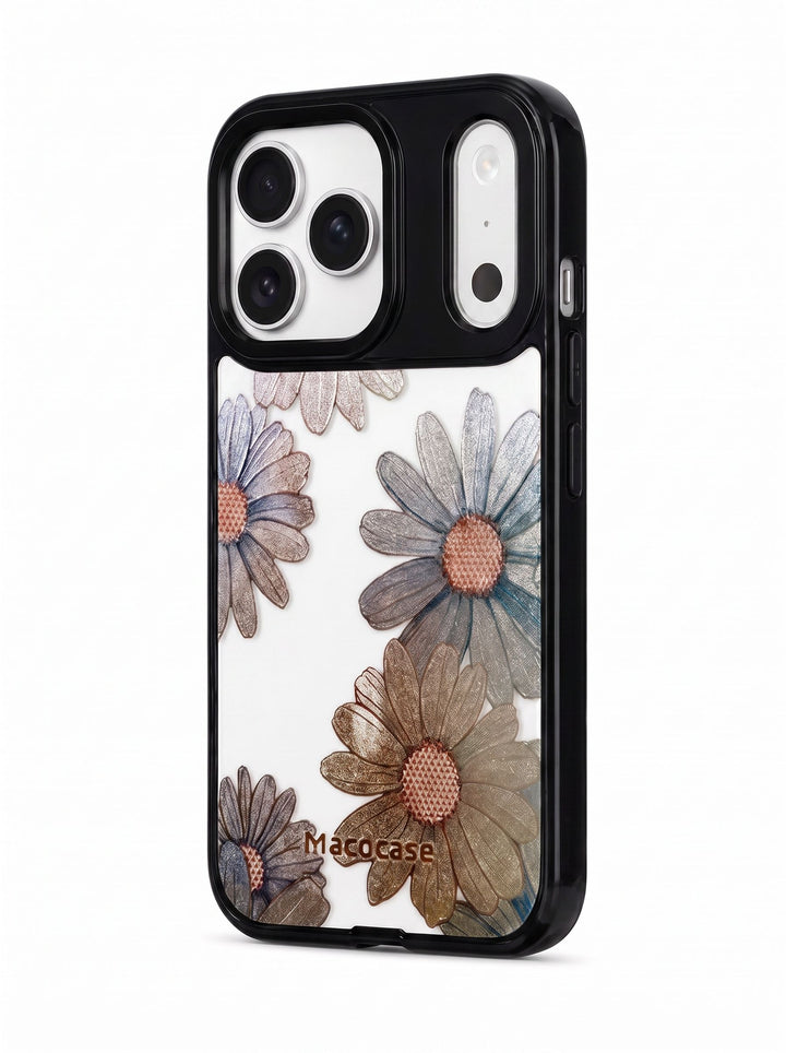 Metallic Daisy Print Phone Case