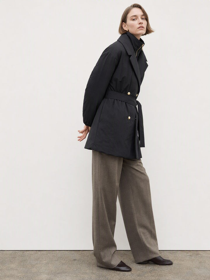 Insulated Double Breasted Trench Coat