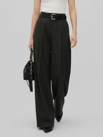 Front Pleated Relaxed Pants