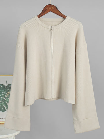 Cozy Ribbed Zip Up Pant Set
