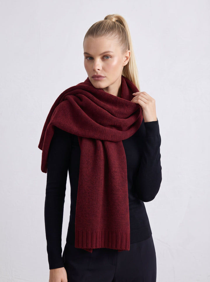 Soft Chunky Knit Black Scarf