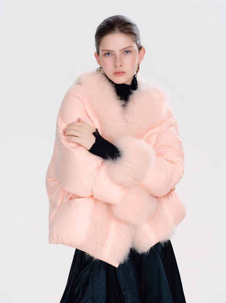 Faux Fur Trim Puffer Jacket