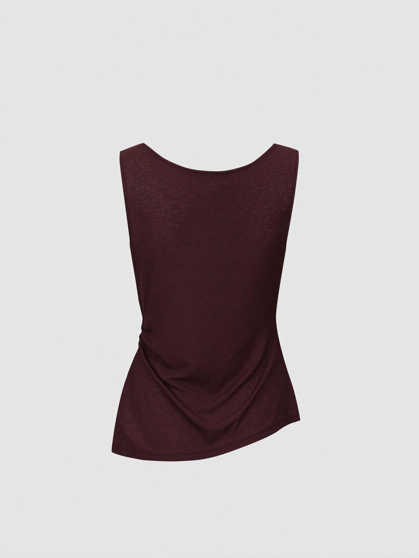 Urban Revivo Cowl Neck Ruched Sleeveless T-Shirts